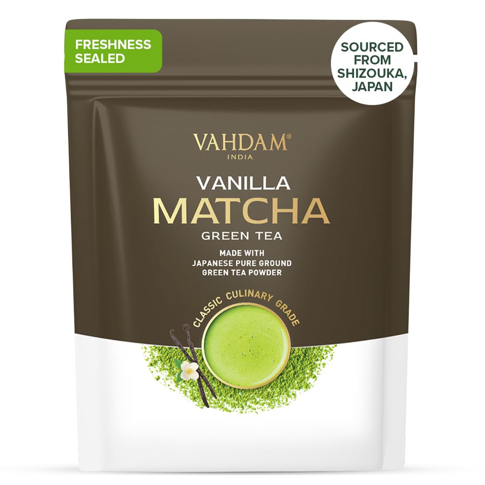 Vanilla Matcha Green Tea Powder, 3.53oz/100g