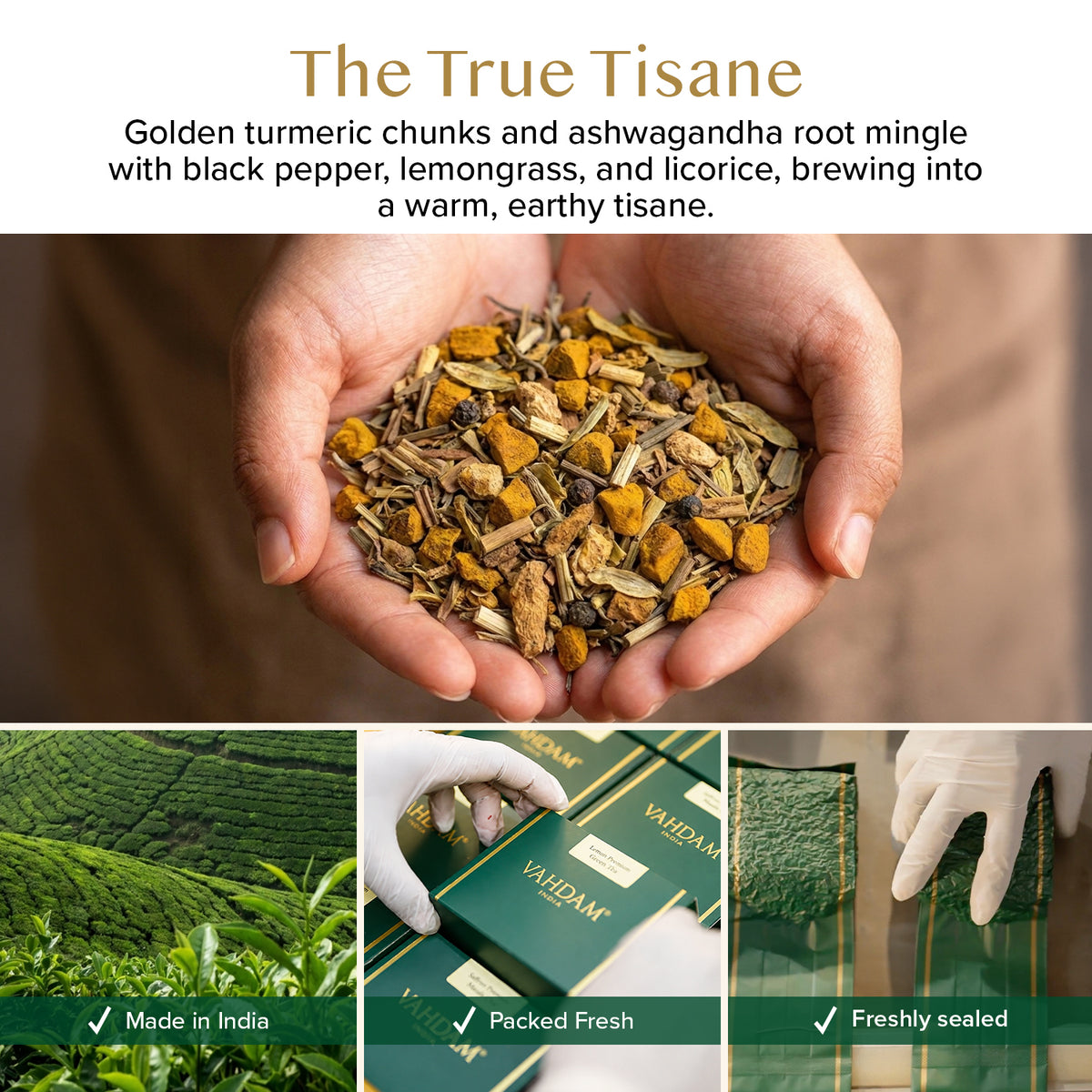 Turmeric Spiced Herbal Tea Tisane, 7.06oz/200g
