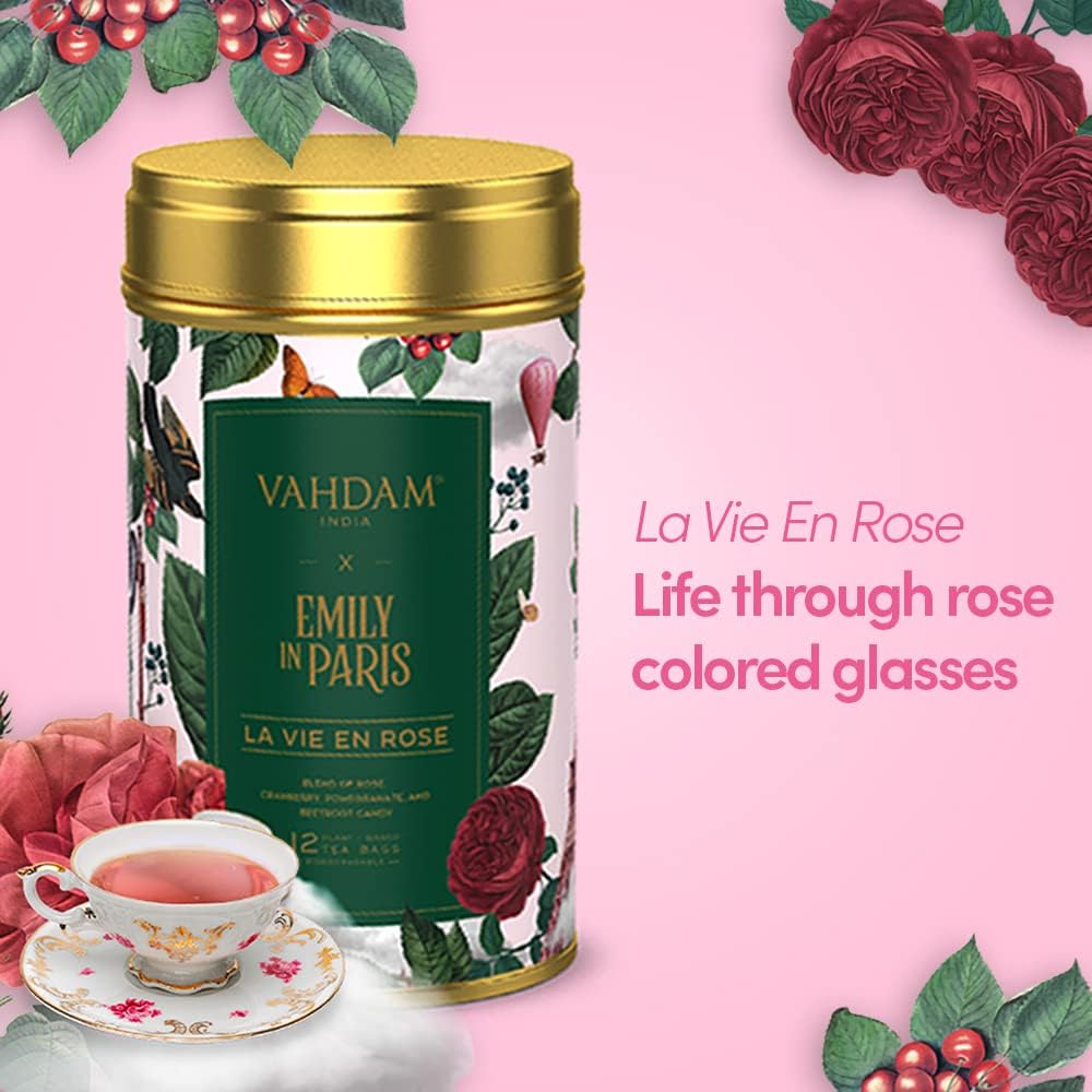 Emily in Paris Tin Caddy La Vie En Rose 24g