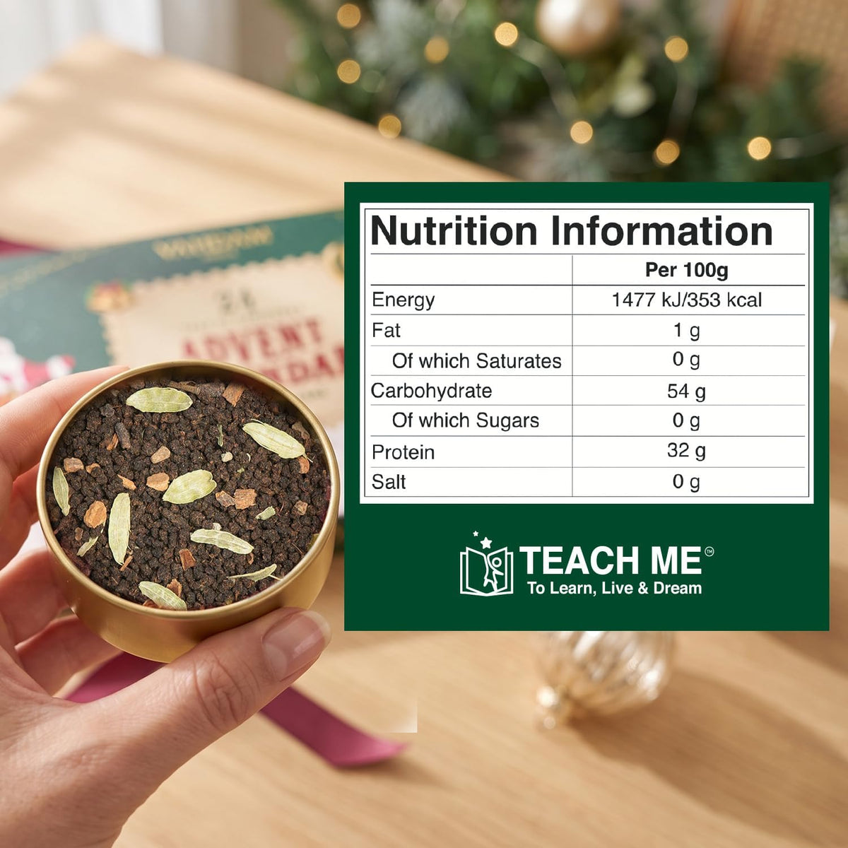 Tea Advent Calendar Gift Set | 24 Loose Leaf Teas