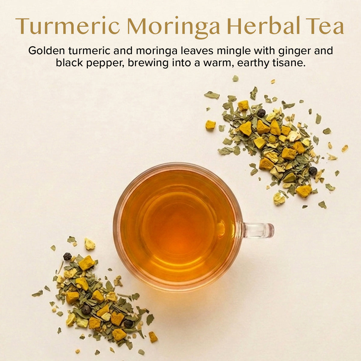 Turmeric Moringa Herbal Tea Tisane, 100 Count