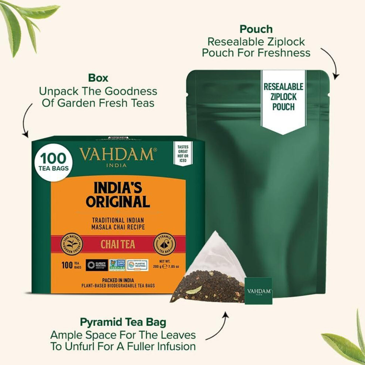 India's Original Masala Chai Tea, 100 Count
