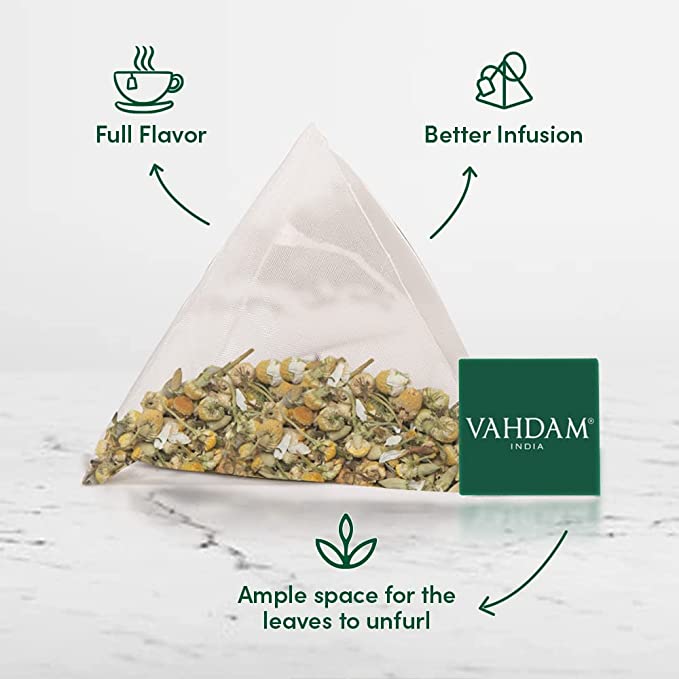 Classic Chamomile Herbal Tea Tisane,Tea Bags Caffeine Free | VAHDAM®