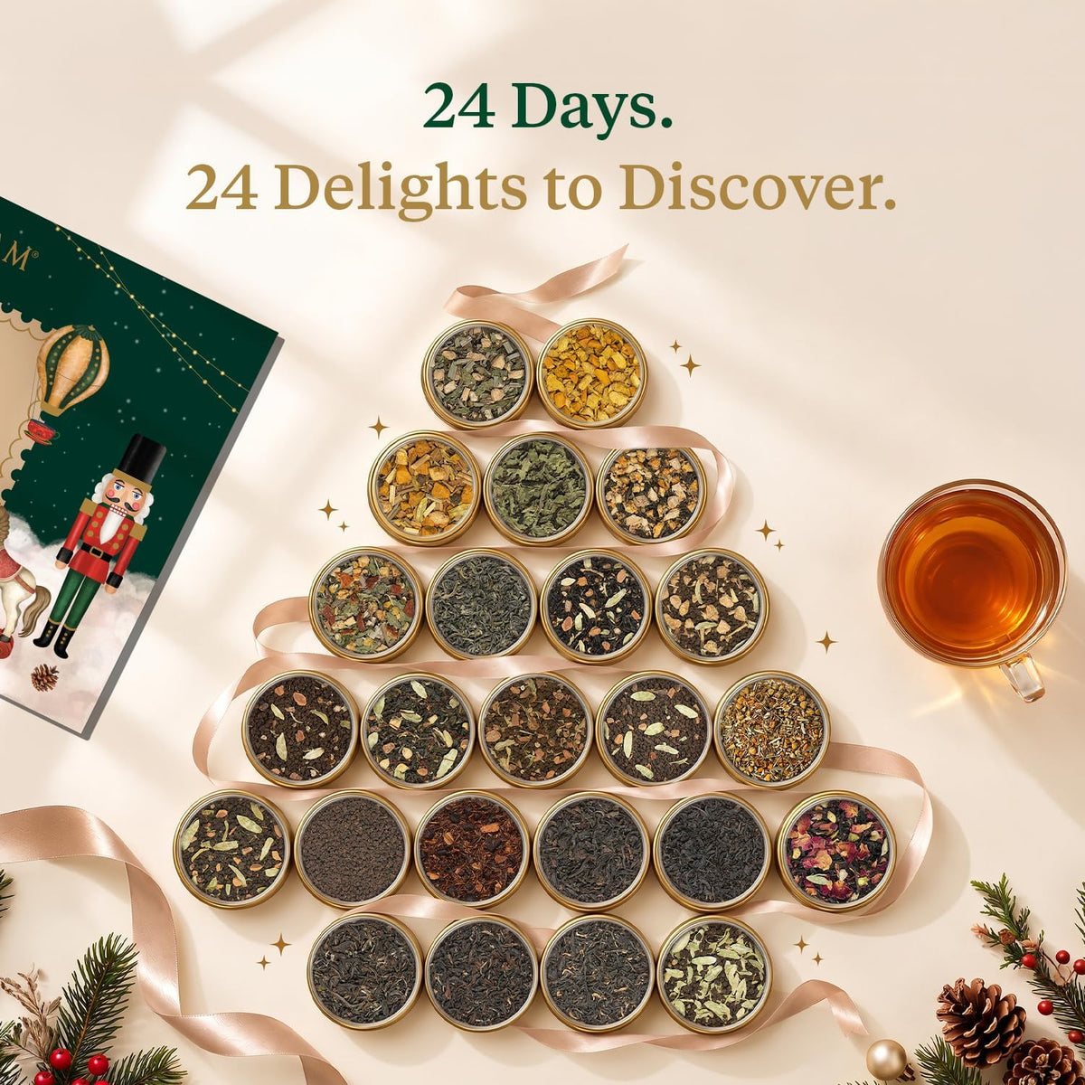 Tea Advent Calendar Gift Set | 24 Loose Leaf Teas