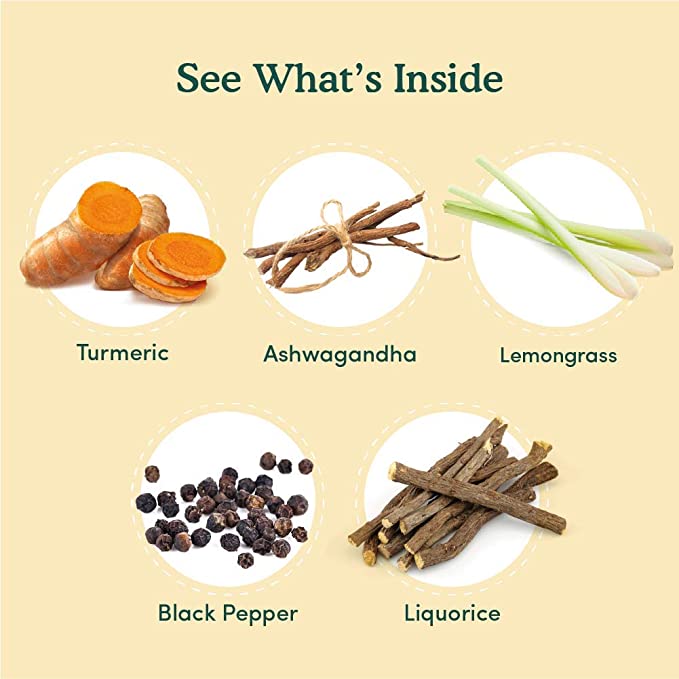 Turmeric Ashwagandha Herbal Tea Tisane, 200 gm
