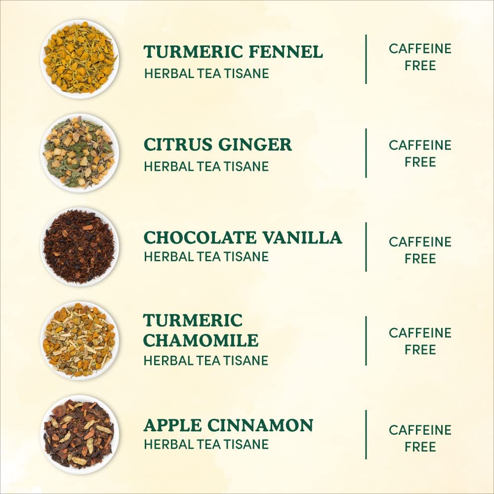 Herbal Tea Loose Leaf Sampler | 10 Variants, 50 Servings