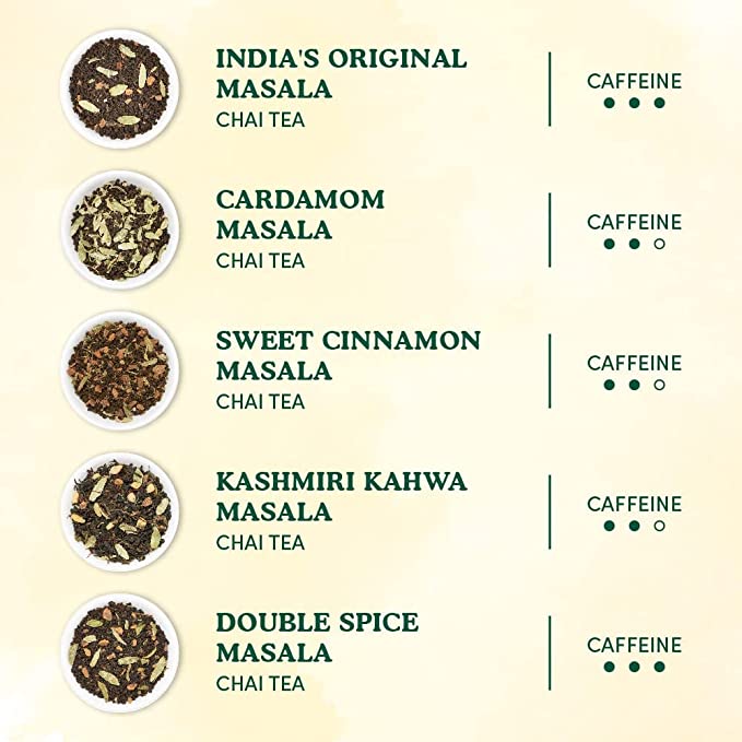 chai tea gift sampler with 10 loose leaf chai teas | VAHDAM®