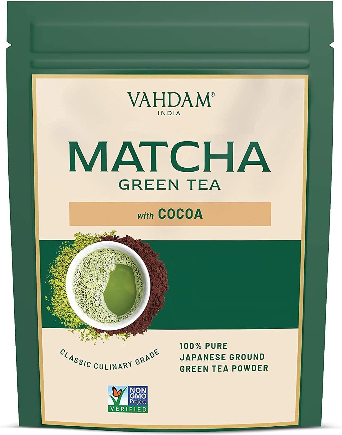 Cocoa Matcha Green Tea Powder, 30g