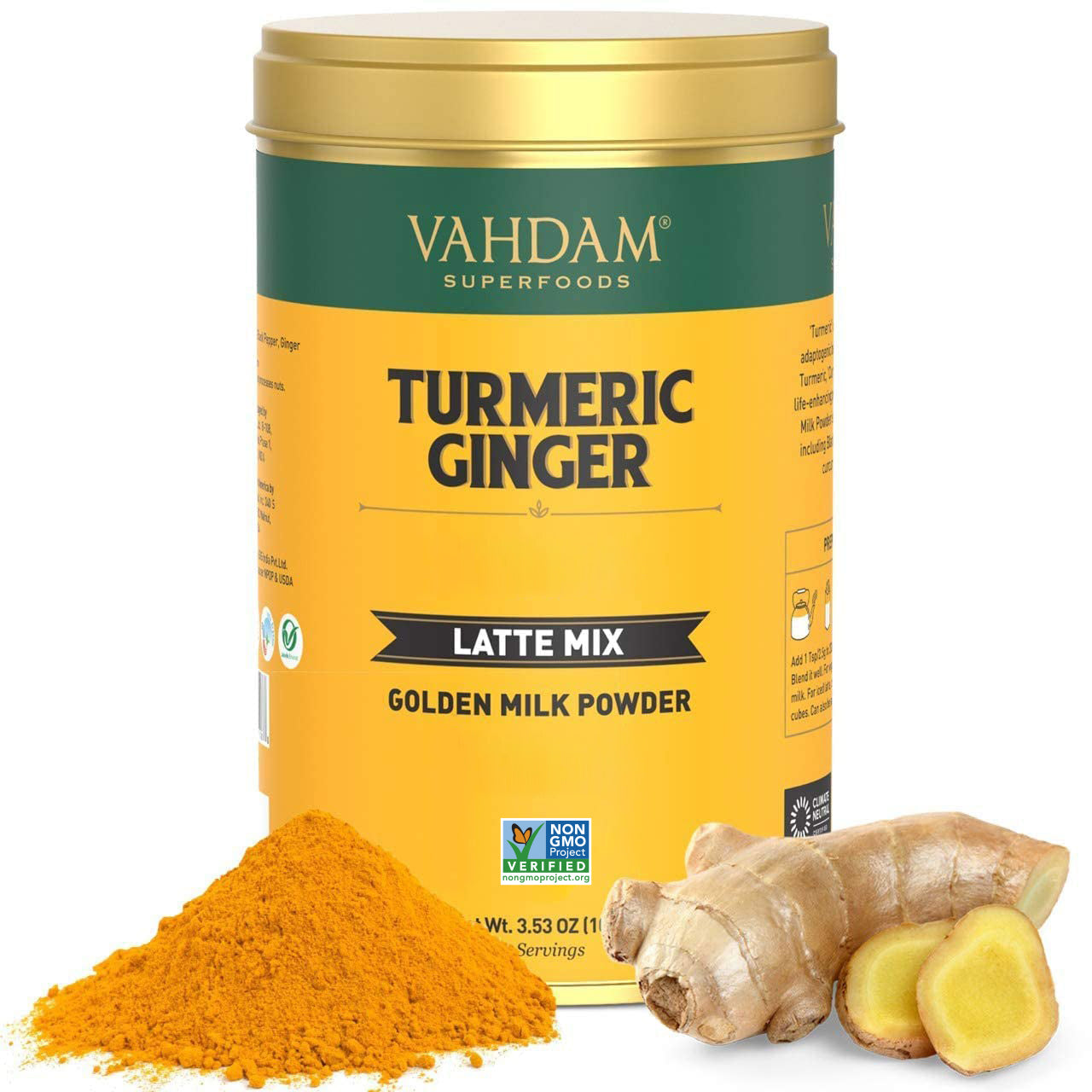Turmeric Ginger Latte, Golden Milk Powder, 100g