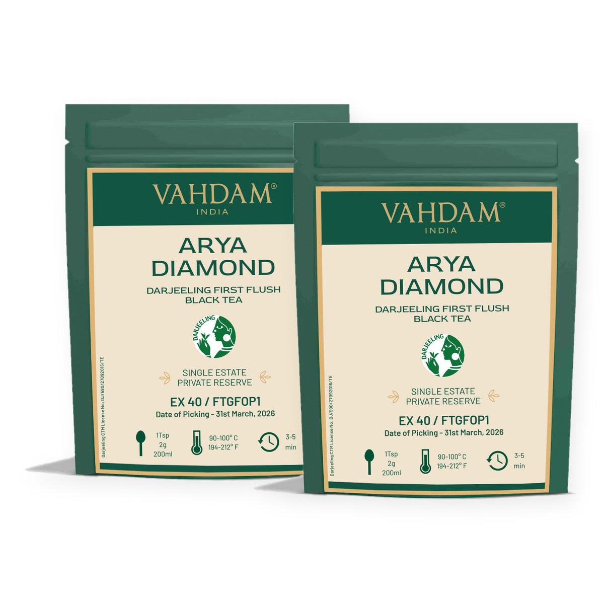 2026 Arya Diamond Darjeeling First Flush Black Tea DJ FF BT/ 50g