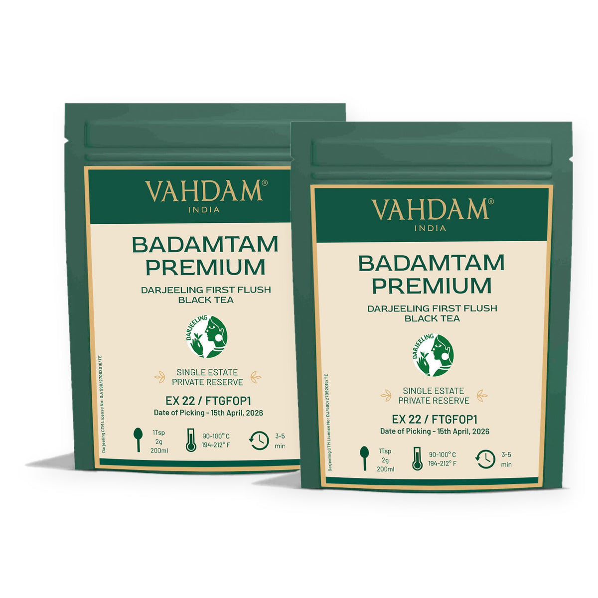 2026 Badamtam Premium Darjeeling First Flush Black Tea-100g