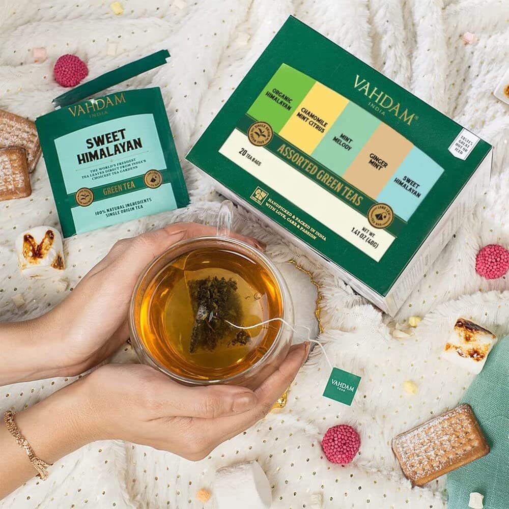 Assorted Green Teas Holiday Sampler, 5 Variants