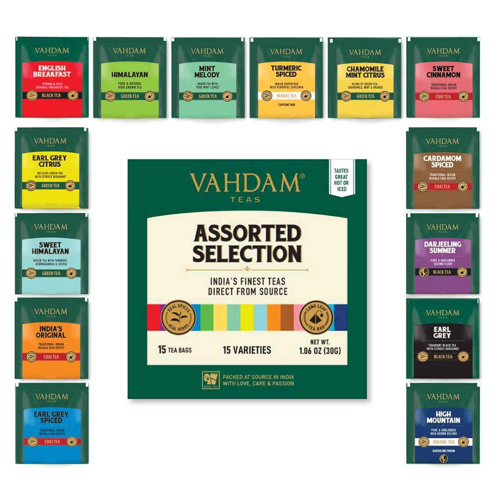 Assorted Tea Bags Gift, 15 Variants
