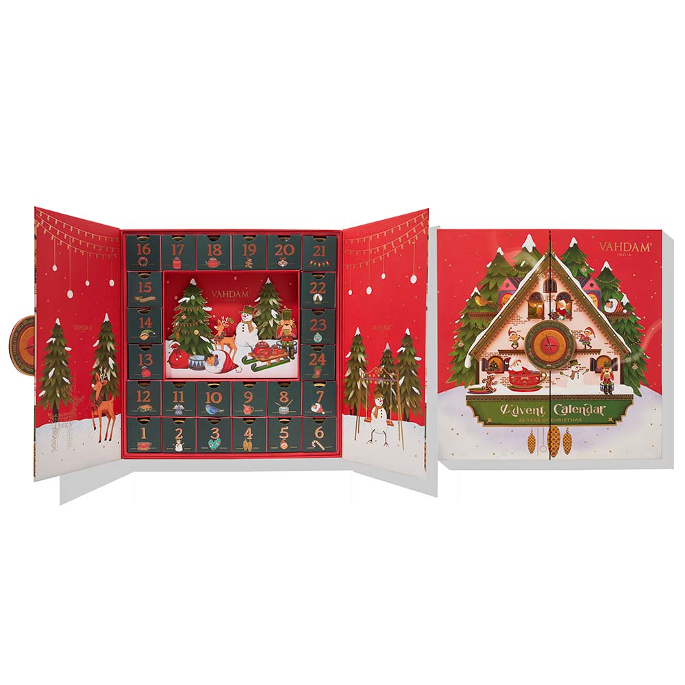 24 Loose Leaf Teas - Advent Calendar + Accessories Trio