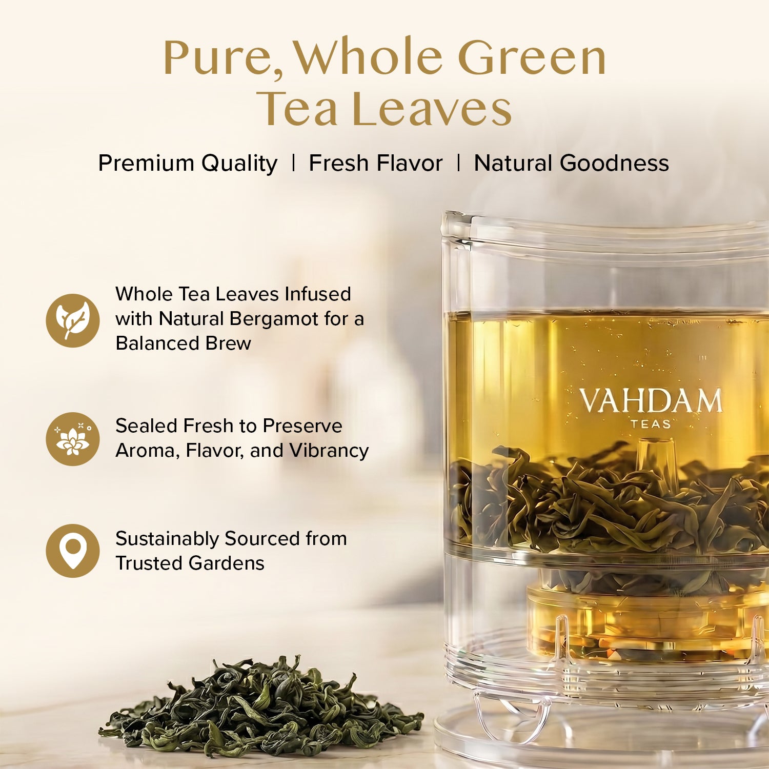Earl Grey Green Tea, 3.53oz/100g