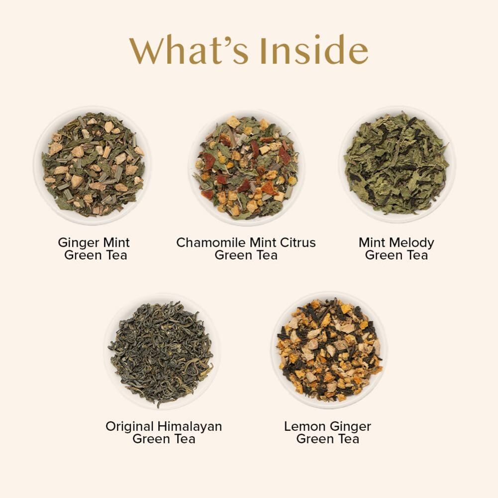 Assorted Green Teas Sampler, 5 Variants