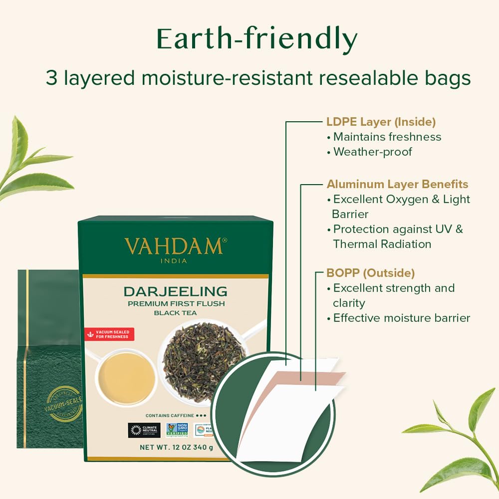 Darjeeling Premium First Flush Black Tea, Loose Leaf | VAHDAM®