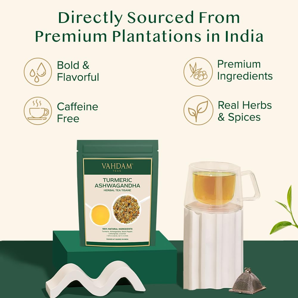 Turmeric Ashwagandha Herbal Tea, loose leaf | VAHDAM®