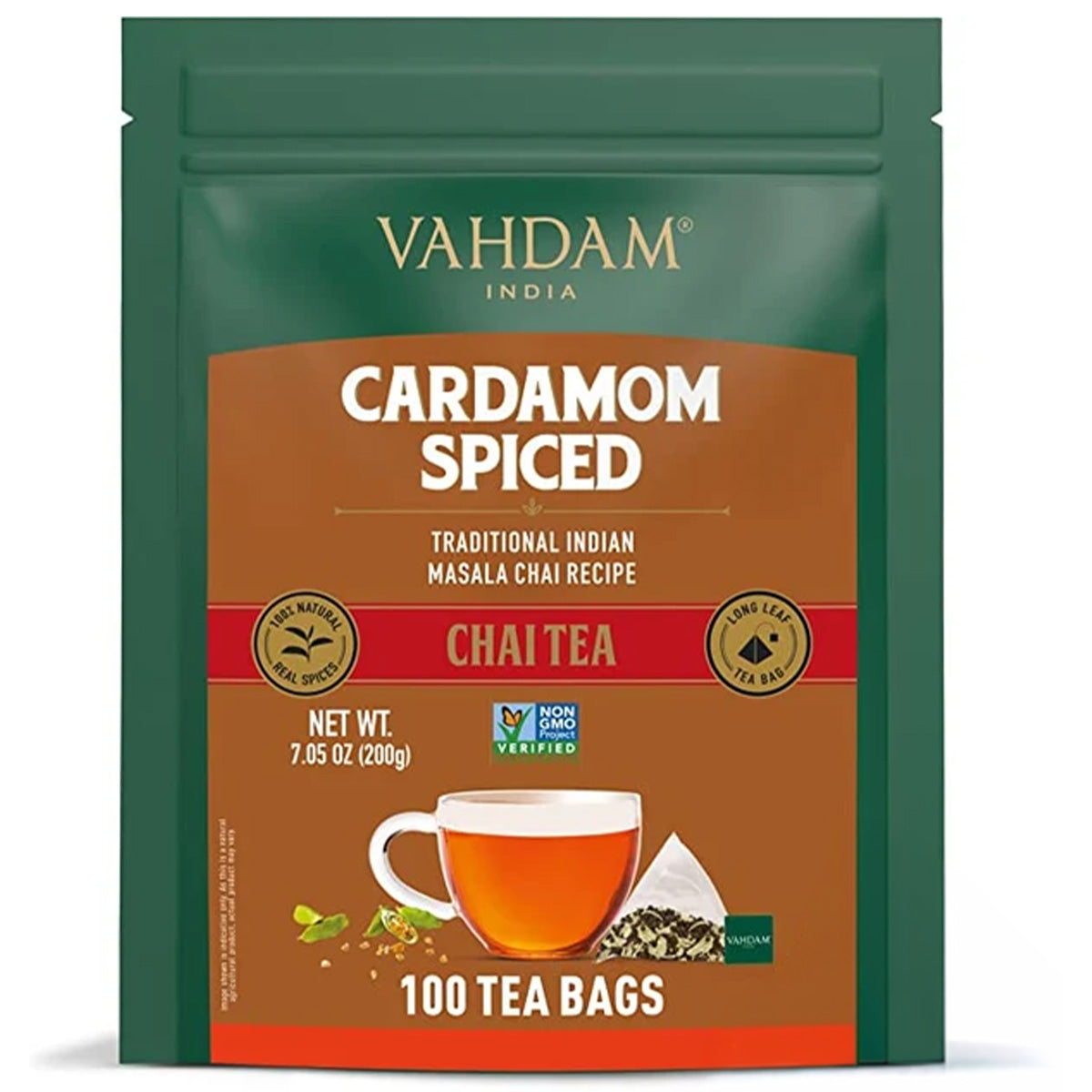 Cardamom Masala Chai Tea, 100 Count