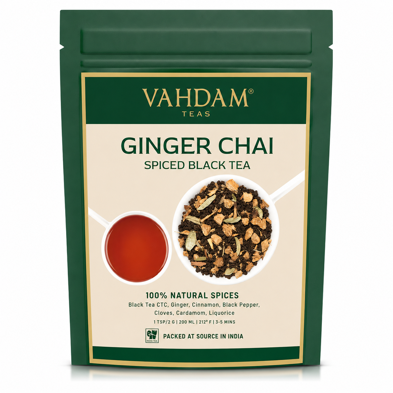 Ginger Masala Chai Tea, 3.53 oz/ 100g