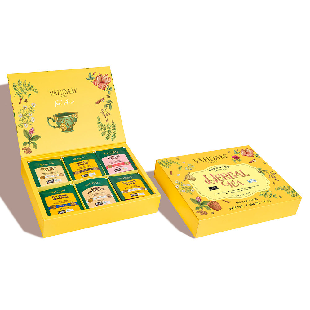 Assorted Herbal Teas Holiday Gift Set, 6 Variants | VAHDAM®