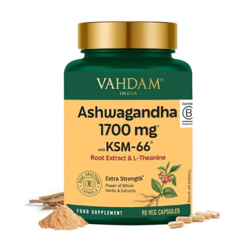 Ashwagandha 1700 mg Capsules with KSM-66®