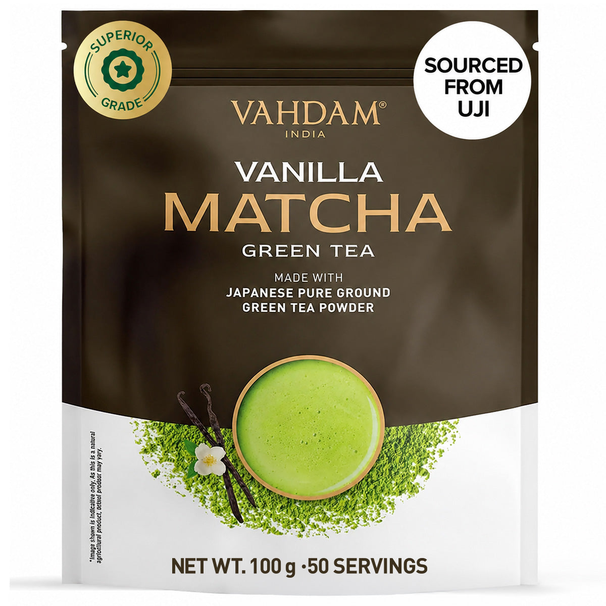 Vanilla Matcha Green Tea Powder, 3.53oz/100g