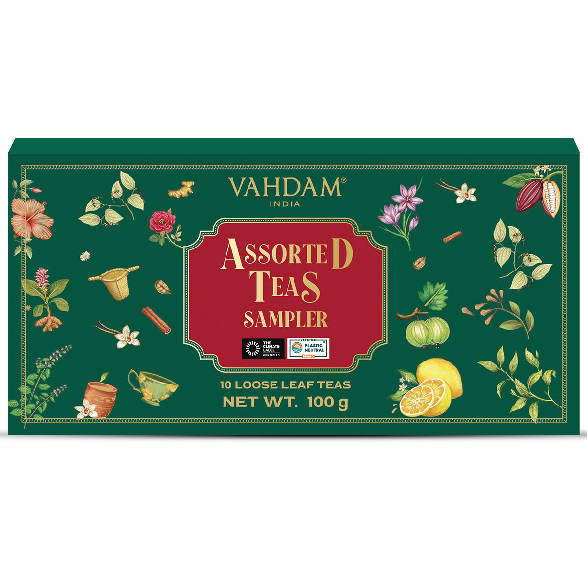 Assorted Tea Loose Leaf Sampler, 10 Variants
