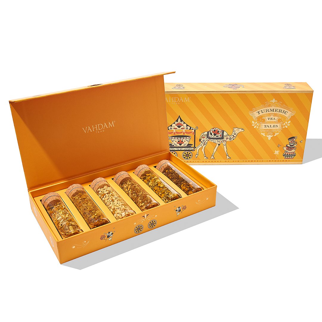 Turmeric Tea Tales Christmas Tea Gift, Set of 6