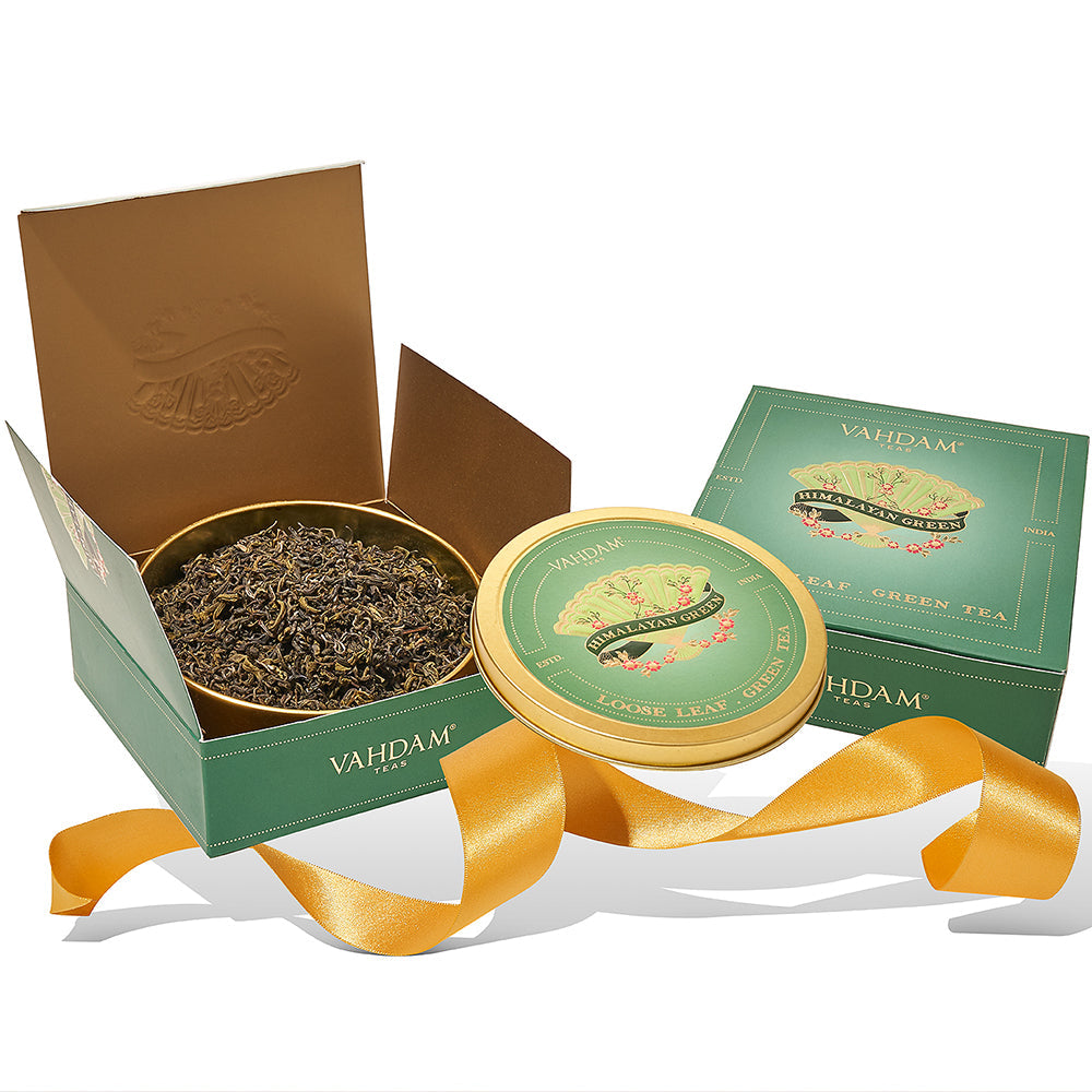 Himalayan Green Tea, Tin Gift Set, 1.76oz/50g