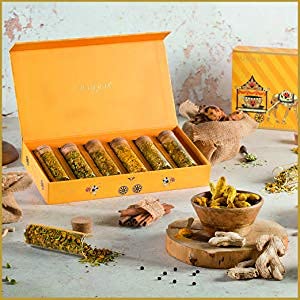 Turmeric Tea Tales Christmas Tea Gift, Set of 6
