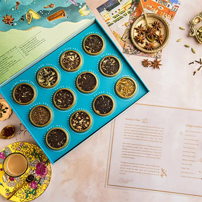 Chai Tea Assortment Christmas Tea Gift, Set of 12