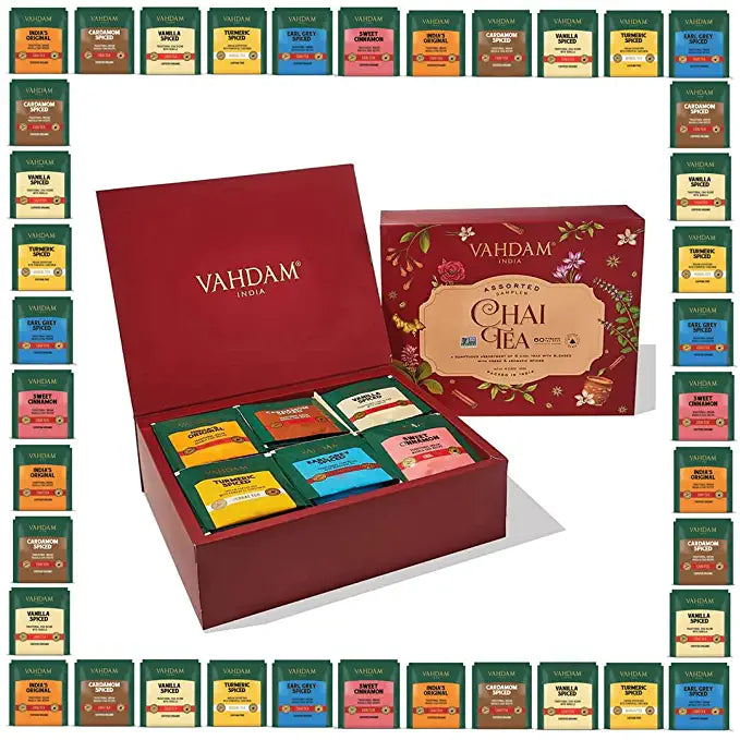 Chai Tea Assortment Holiday Gift Set, 6 Variants