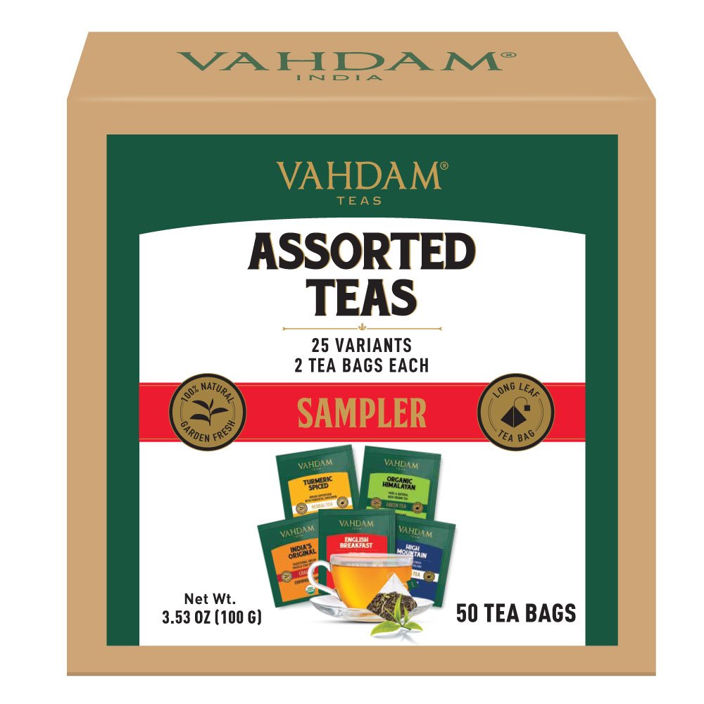 Assorted Tea Bags Sampler | 25 Variants, 50 Count