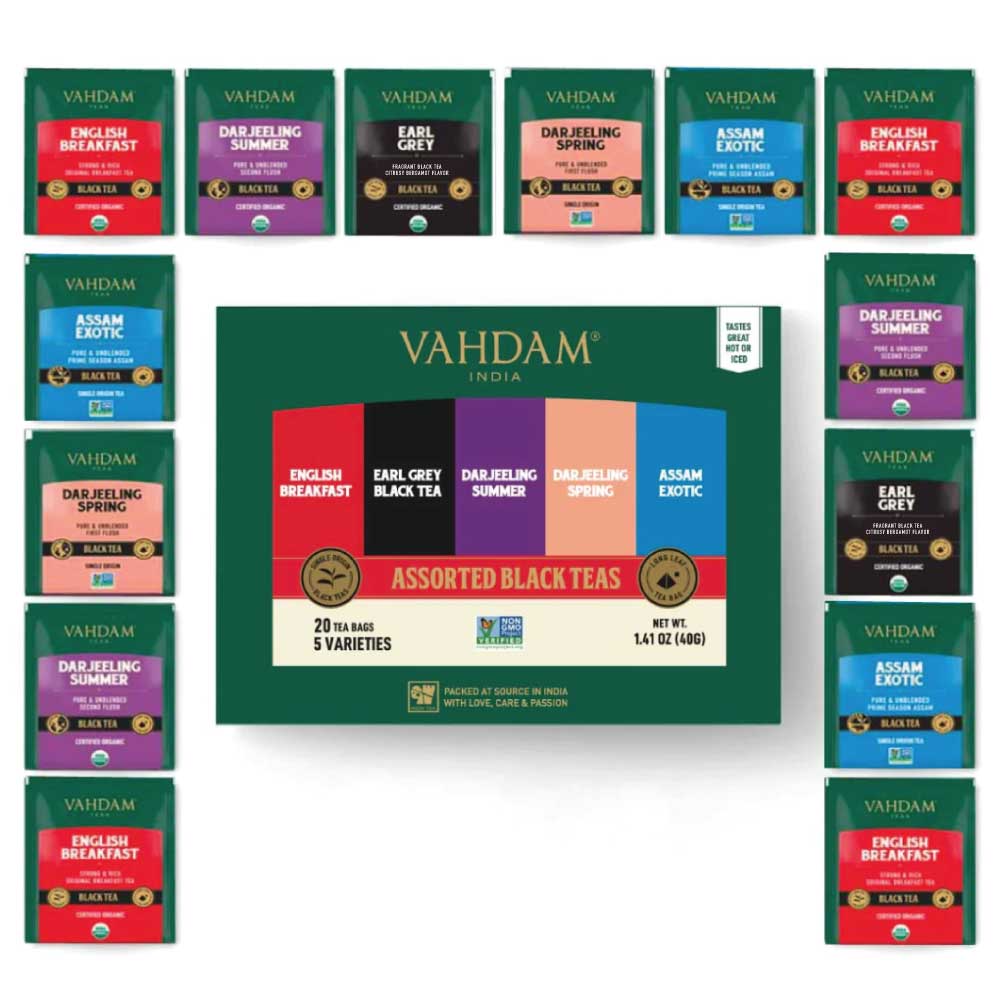 Black Tea Bags Sampler | 5 Variants, 20 Count