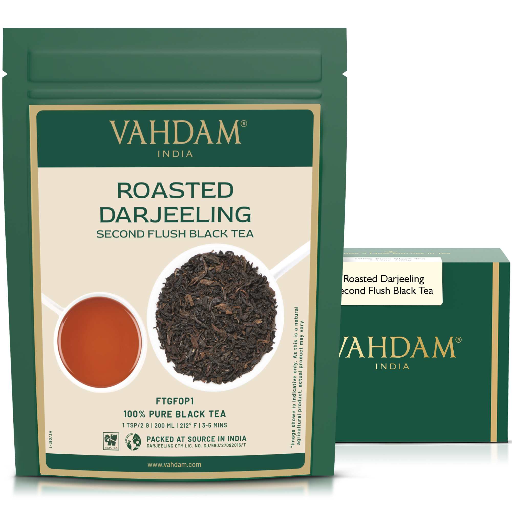 Roasted Darjeeling Second Flush Black Tea, 3.53oz/100g