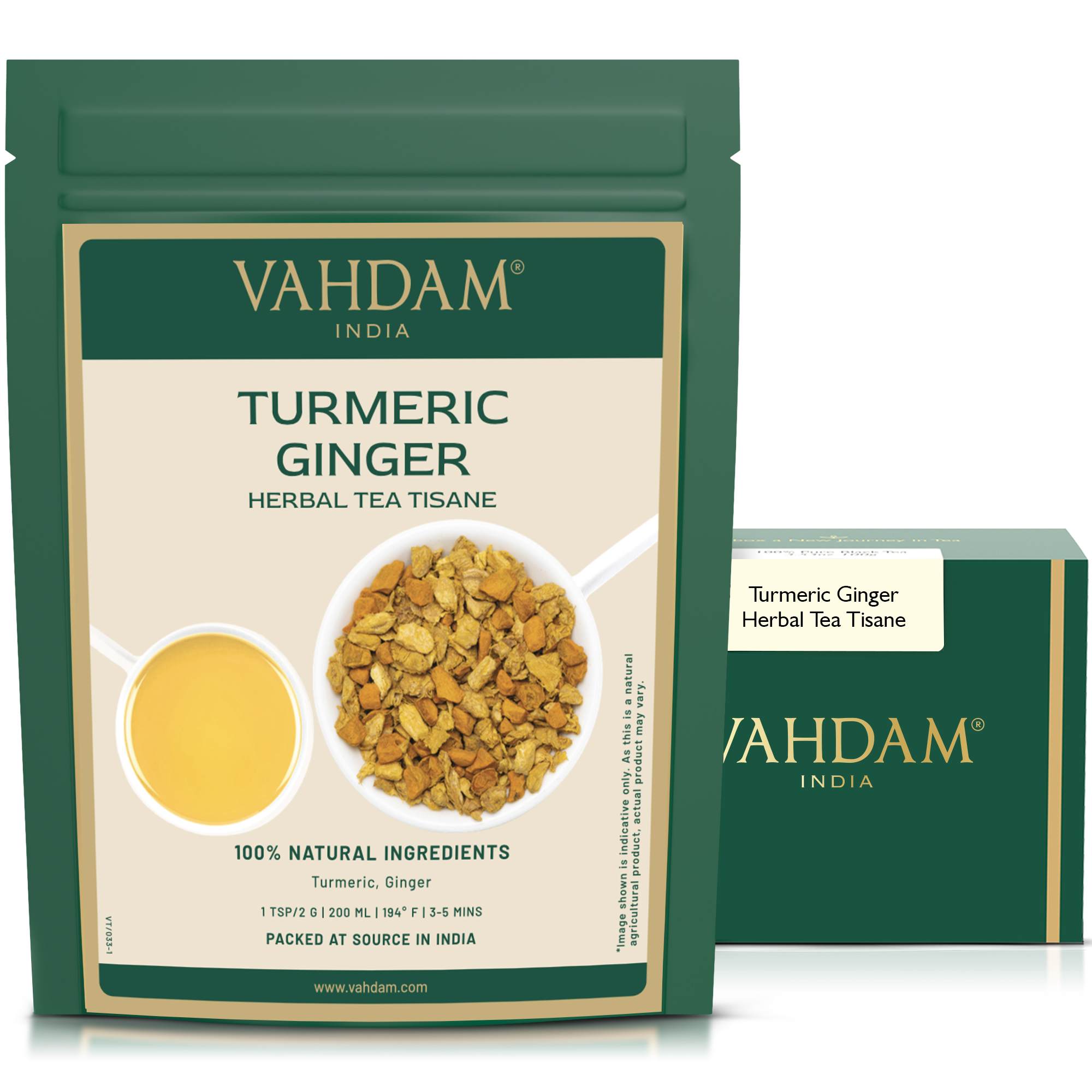 Turmeric Ginger Herbal Tea Tisane, 200g