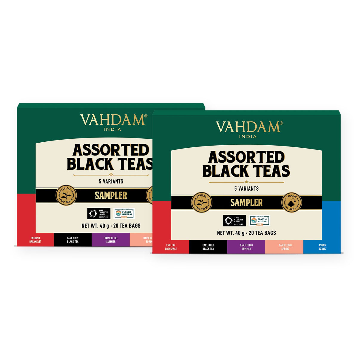 Black Tea Bags Sampler | 5 Variants, 20 Count