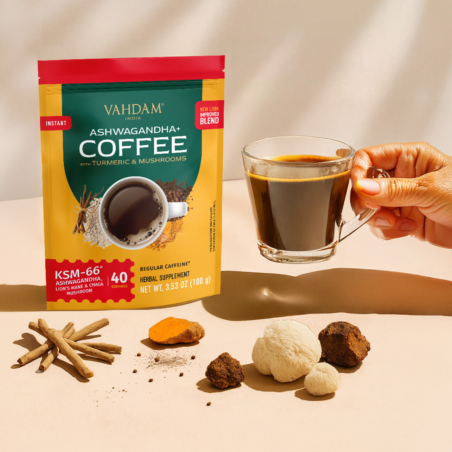 Ashwagandha Coffee (45 Days Supply + 6 FREE Gifts worth £40)