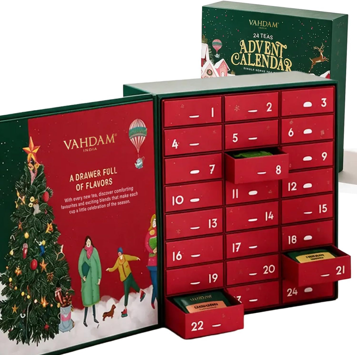 Tea Advent Calendar 2026 (24 Flavors, 5 Teabags each) Christmas Gift