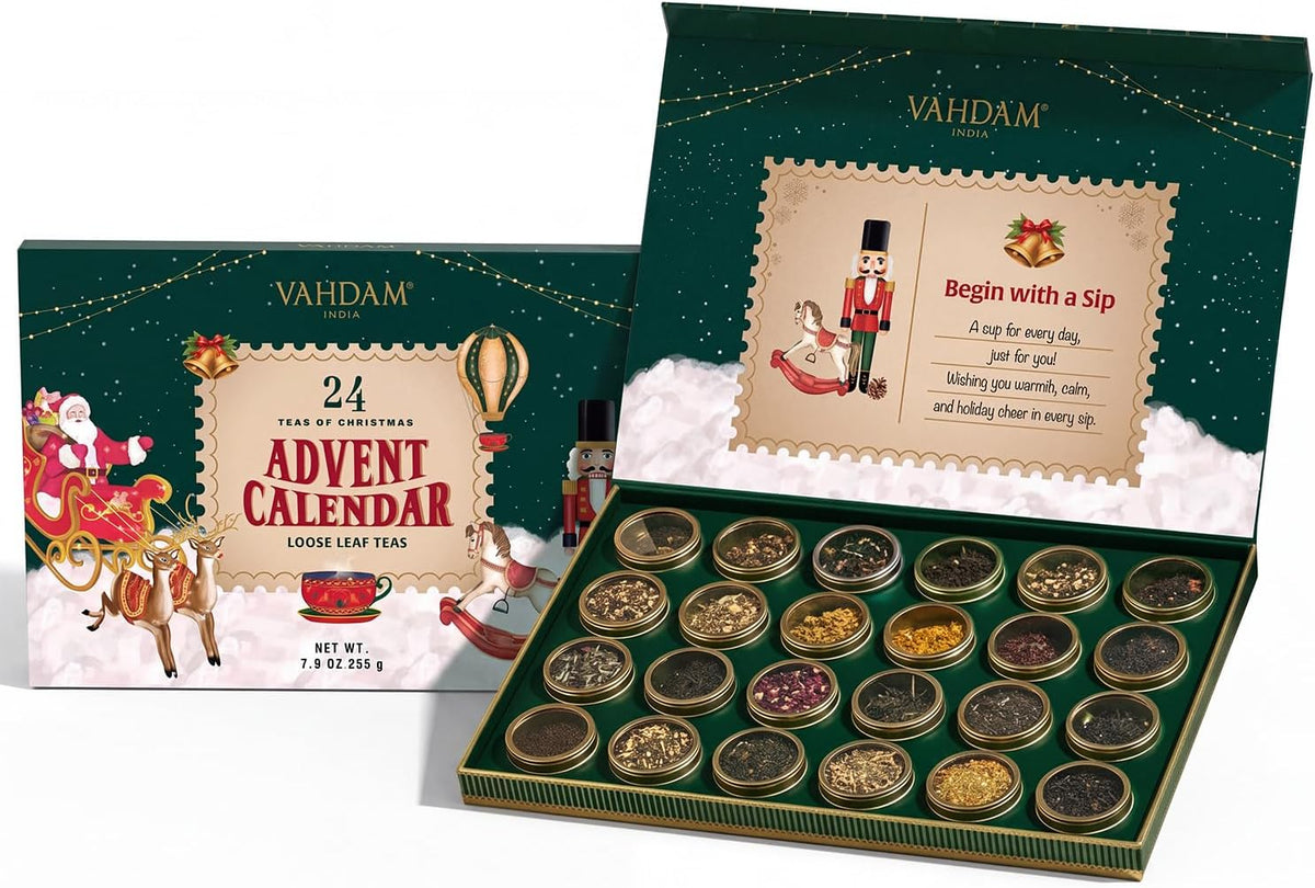 Tea Advent Calendar Gift Set | 24 Loose Leaf Teas
