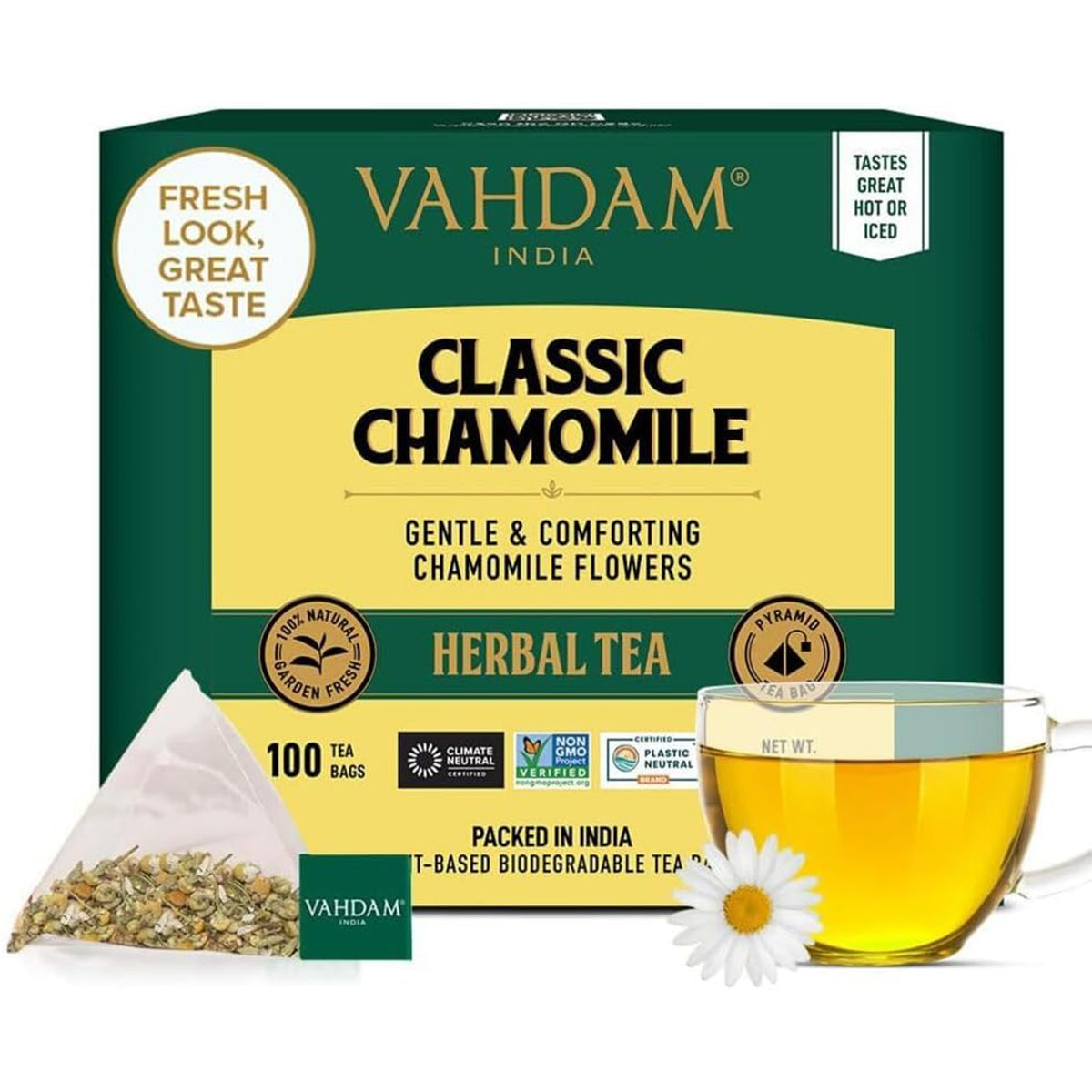 Classic Chamomile Herbal Tea Tisane, 100 Count