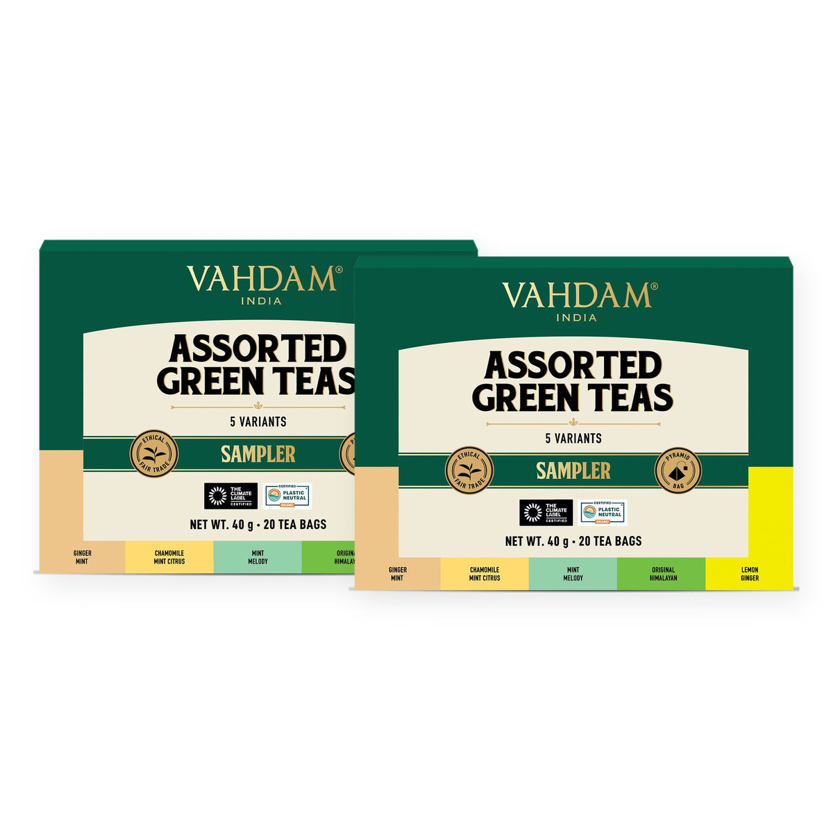 Assorted Green Teas Sampler, 5 Variants