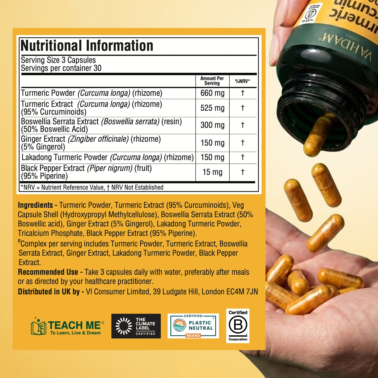 Turmeric Curcumin - 1800mg with Boswellia & Piperine