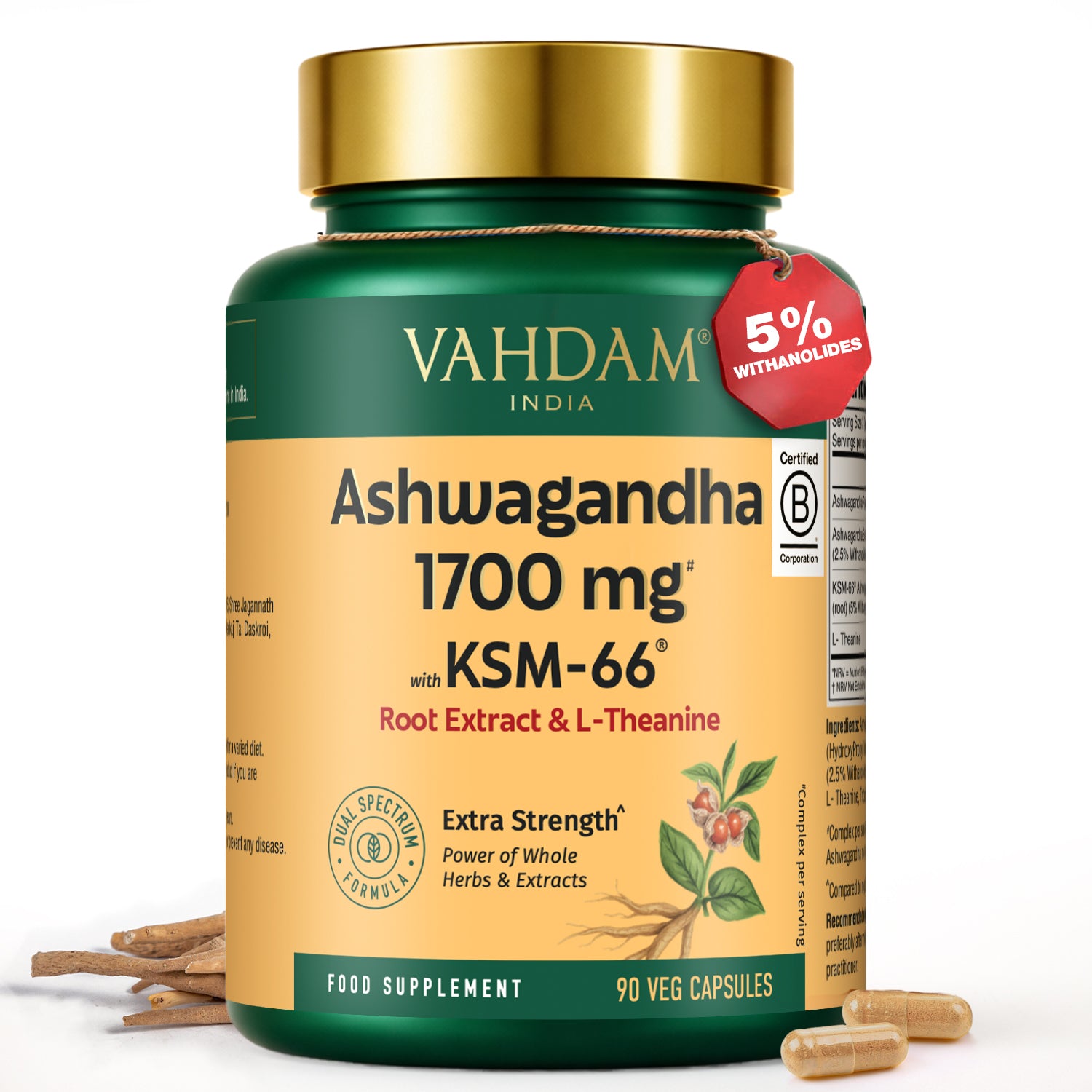 KSM-66® Ashwagandha Capsules - 1700 mg