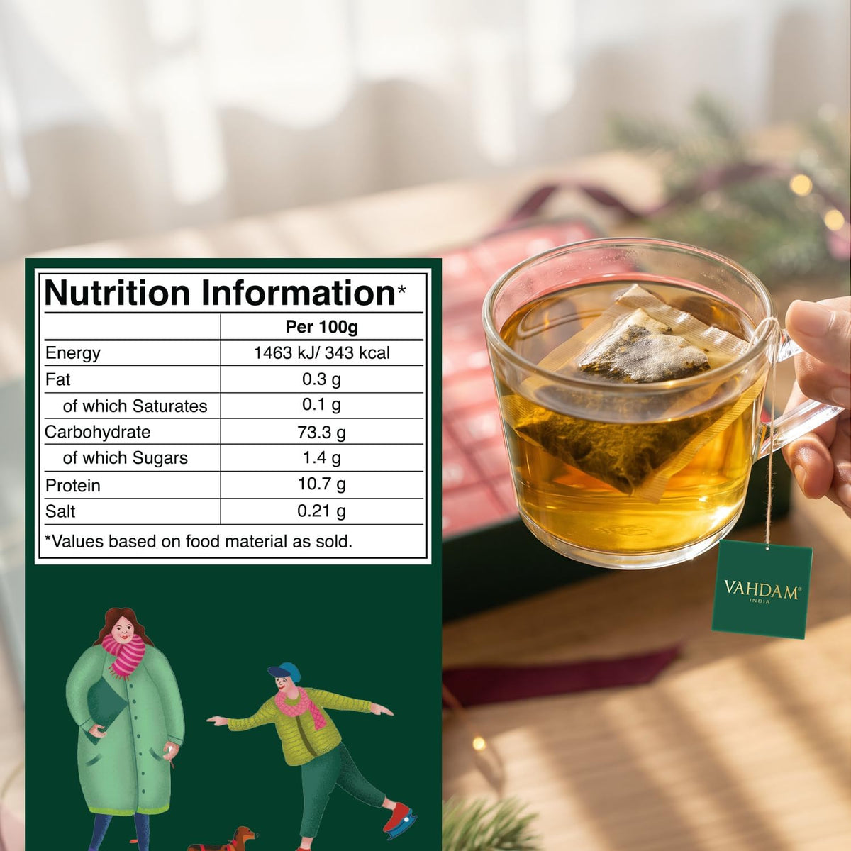 Tea Advent Calendar 2026 (24 Flavors, 5 Teabags each) Christmas Gift