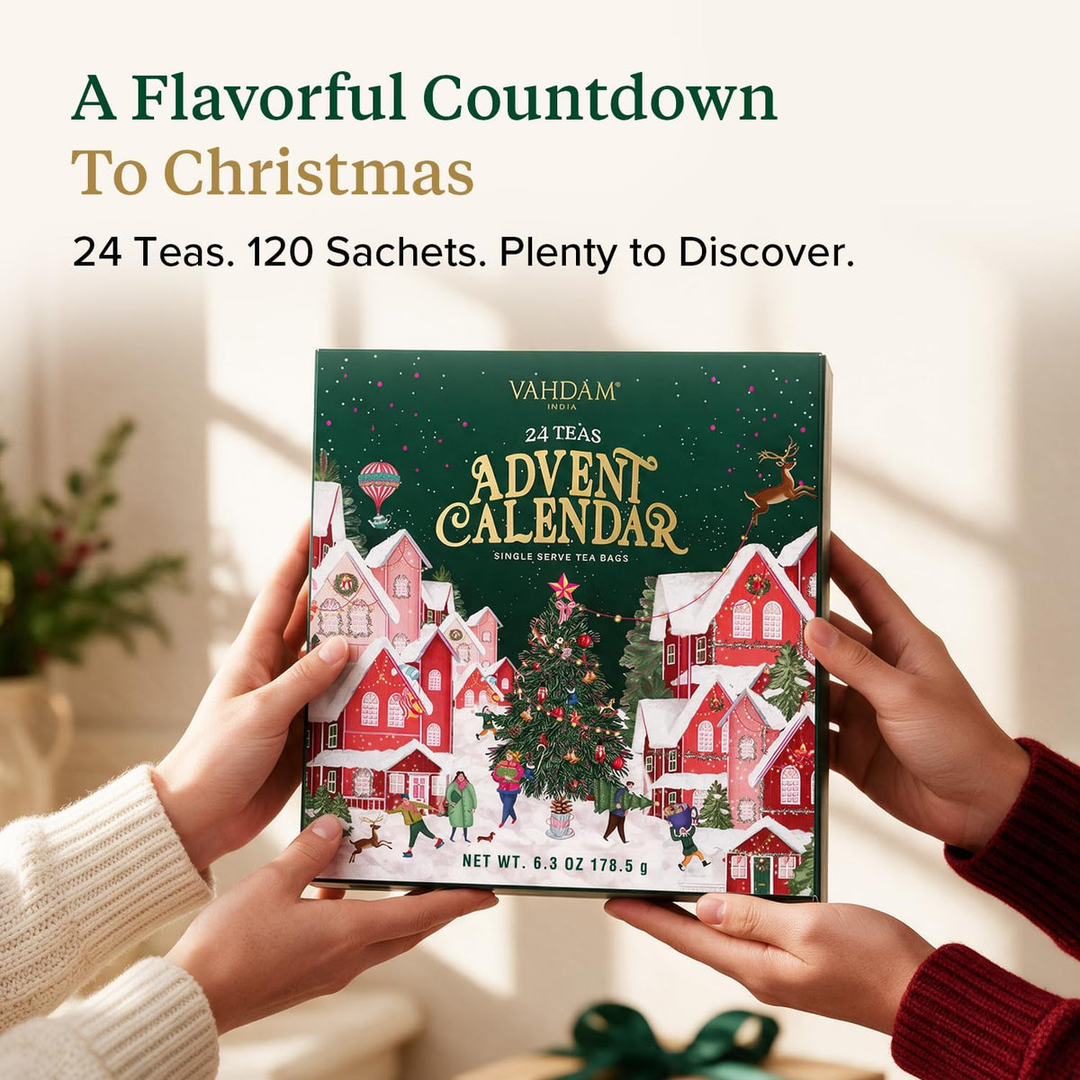 Tea Advent Calendar 2026 (24 Flavors, 5 Teabags each) Christmas Gift