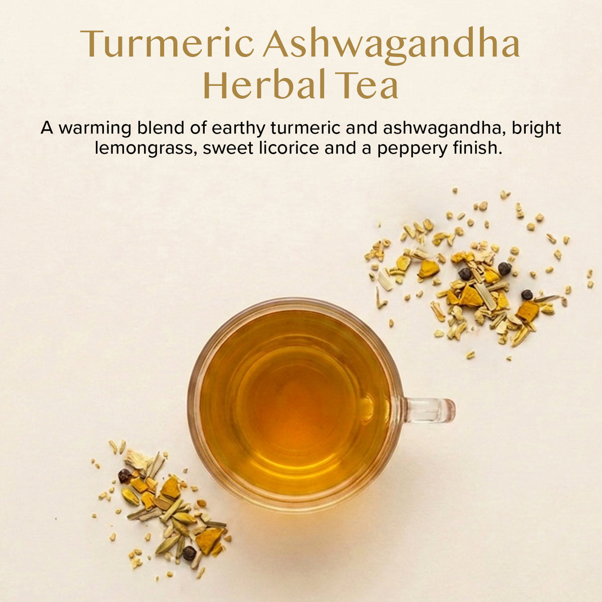 Turmeric Ashwagandha Herbal Tea Tisane - 100 Count