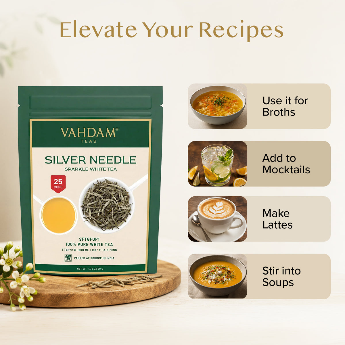 Silver Needle Sparkle White Tea, 1.76oz/50g