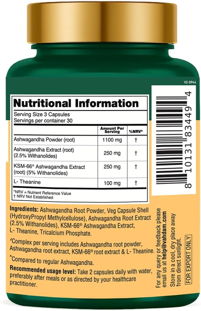 Ashwagandha 1700 mg Capsules with KSM-66®